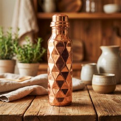 El Yapımı Saf Bakır Su Matarası 700 ml